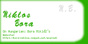 miklos bora business card
